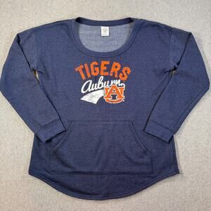 Auburn Tigers Rivalry Threads 91 Sweatshirt Women's XL Blue Orange Front Pocket